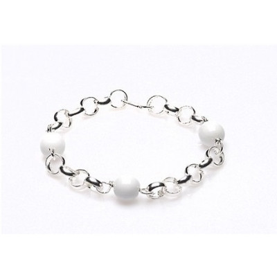 Surinaamse Lontai armband met witte kralen