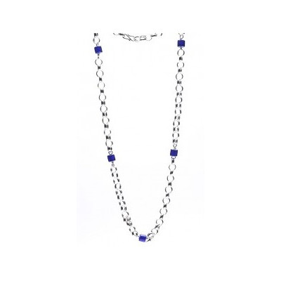 Surinaamse Lontai ketting met blauwe kralen